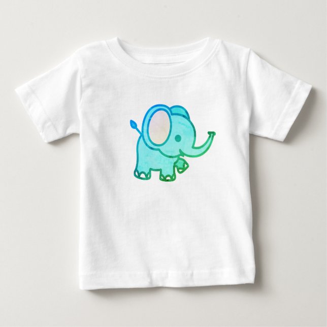 T-shirt Pour Bébé Eléphant Bébé mignon (Devant)