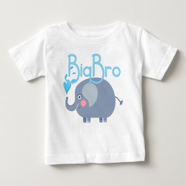 T-shirt Pour Bébé Elephant Big Bro (Devant)