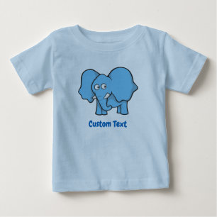 T-shirt Pour Bébé Eléphant bleu clair