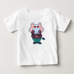 T-shirt Pour Bébé Éléphant comme marié avec costume.PNG