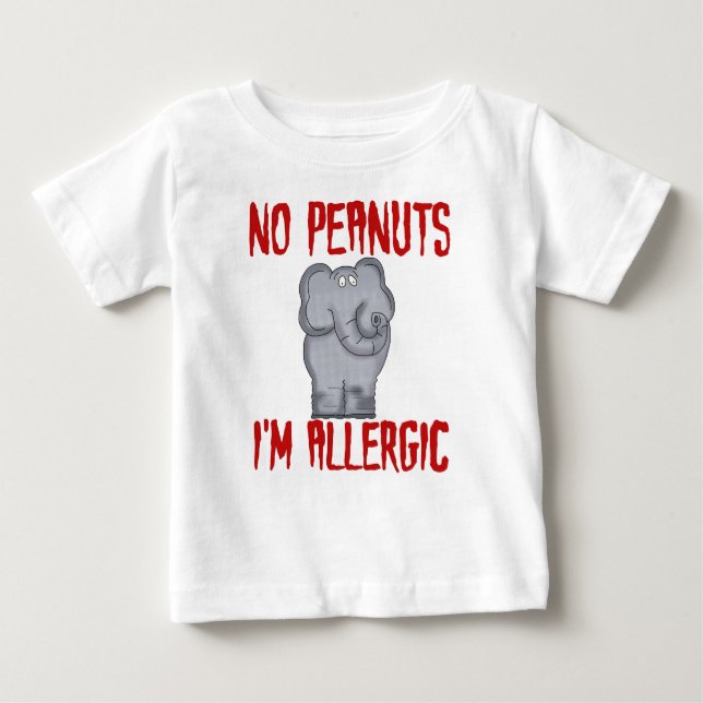 T-shirt Pour Bébé Éléphant d'allergie d'arachide (Devant)