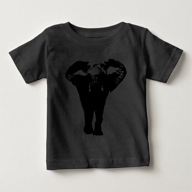 T-shirt Pour Bébé Éléphant d'art pop unique (Devant)