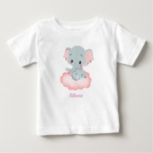 T-shirt Pour Bébé Eléphant de bébé personnalisé 