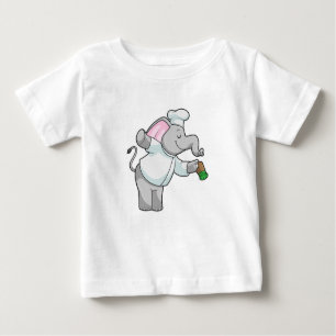 T-shirt Pour Bébé Elephant en chef avec shaker de sel