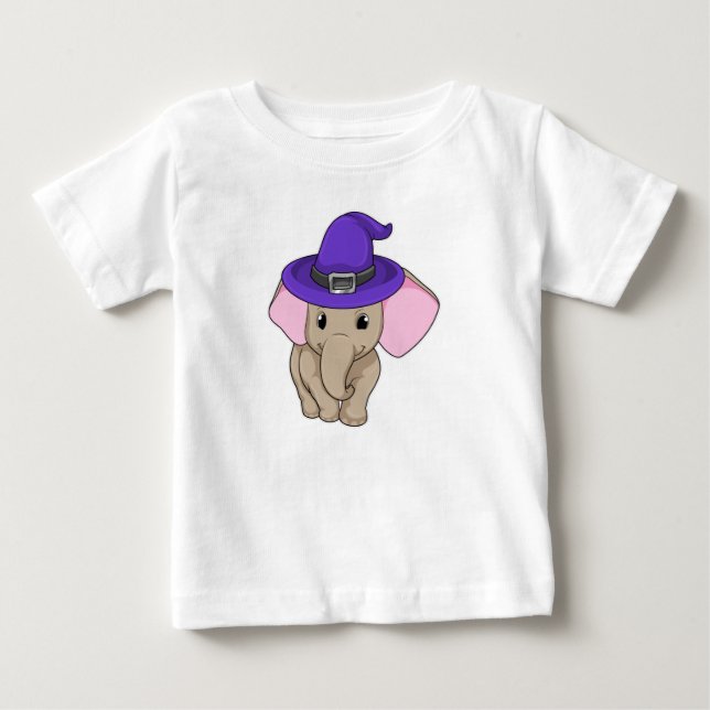 T-shirt Pour Bébé Éléphant en sorcier (Devant)