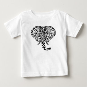 T-shirt Pour Bébé Éléphant ethnique de motif
