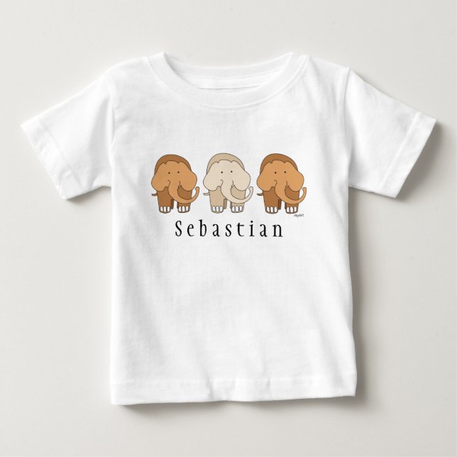 T-shirt Pour Bébé Éléphant fantaisiste  (Devant)