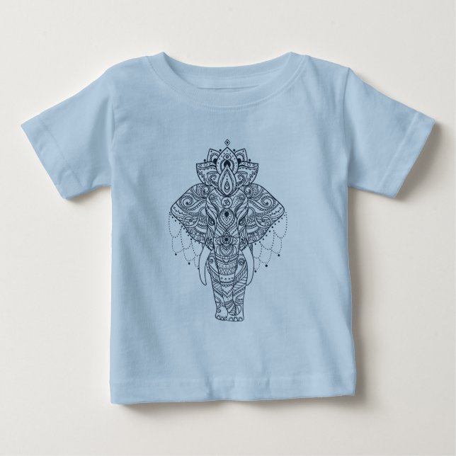 T-shirt Pour Bébé Éléphant inspiré (Devant)