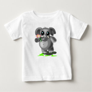 T-shirt Pour Bébé Eléphant mignon avec T-shirt bébé Fleur