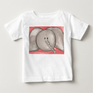 T-shirt Pour Bébé Éléphant mignon de bande dessinée d'aquarelle
