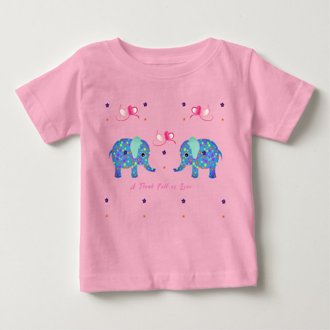 T-shirt Pour Bébé Eléphant mignon Toddler (Devant)