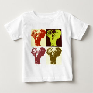 T-shirt Pour Bébé Éléphant Pop Art
