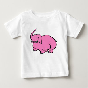 T-shirt Pour Bébé Éléphant rose