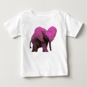 T-shirt Pour Bébé Éléphant rose pour le bébé