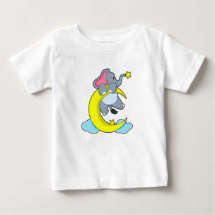 T-shirt Pour Bébé Eléphant sur les nuages