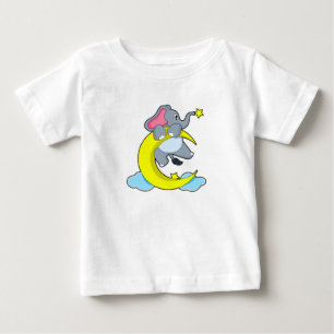 T-shirt Pour Bébé Éléphant sur nuages