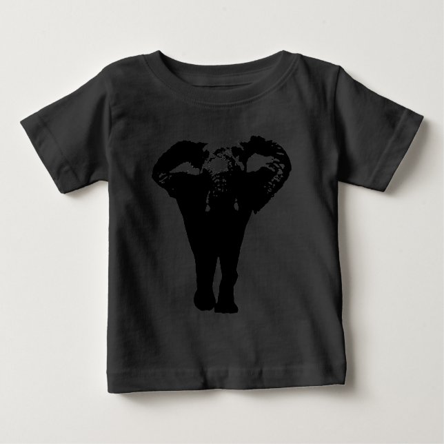 T-shirt Pour Bébé Éléphant unique d'art pop (Devant)