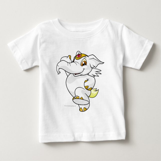 T-shirt Pour Bébé Elephante blanche (Devant)