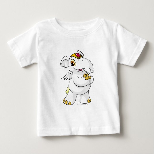 T-shirt Pour Bébé Elephante blanche (Devant)