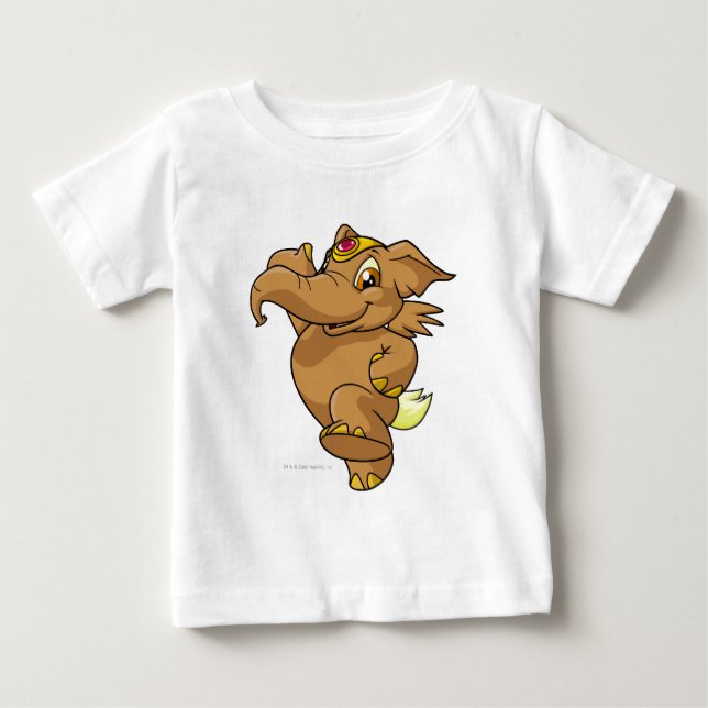 T-shirt Pour Bébé Elephante Brown (Devant)