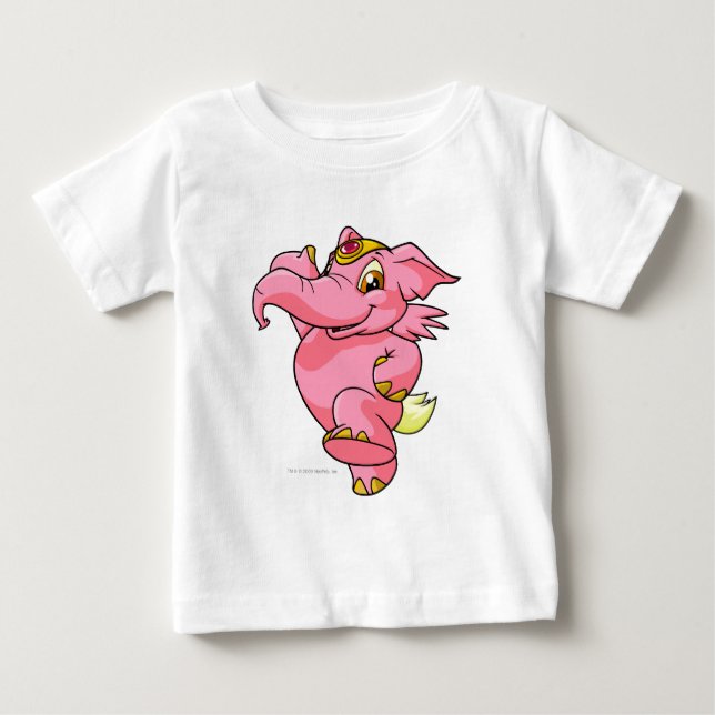 T-shirt Pour Bébé Elephante rose (Devant)