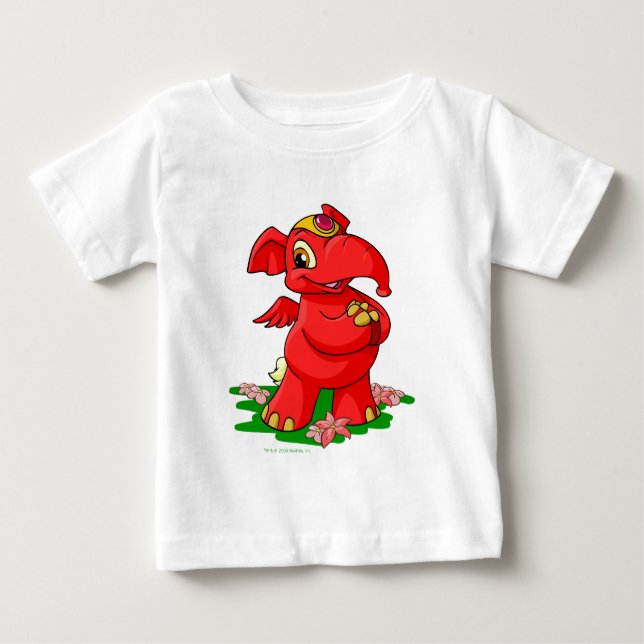 T-shirt Pour Bébé Elephante rouge joyeux dans Shenkuu (Devant)
