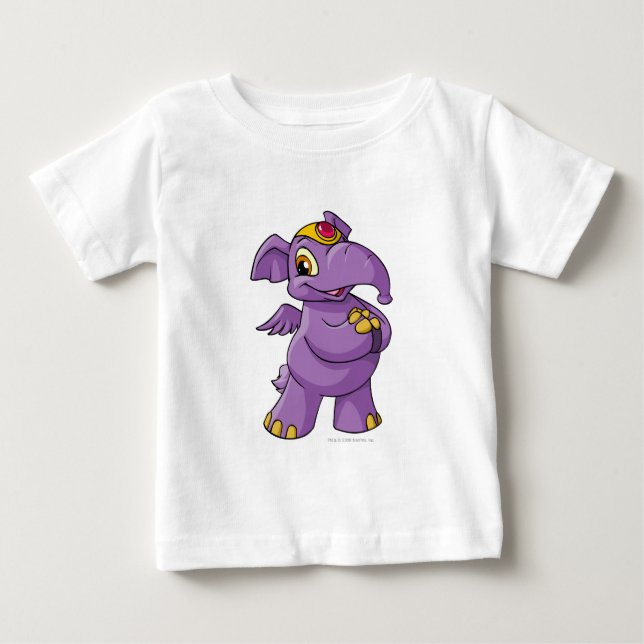 T-shirt Pour Bébé Eléphante violet (Devant)