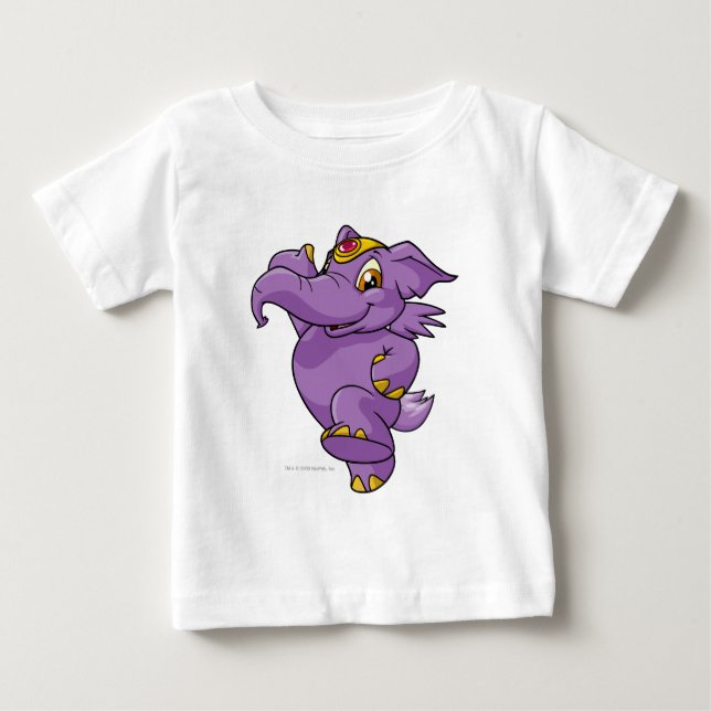 T-shirt Pour Bébé Eléphante violet (Devant)