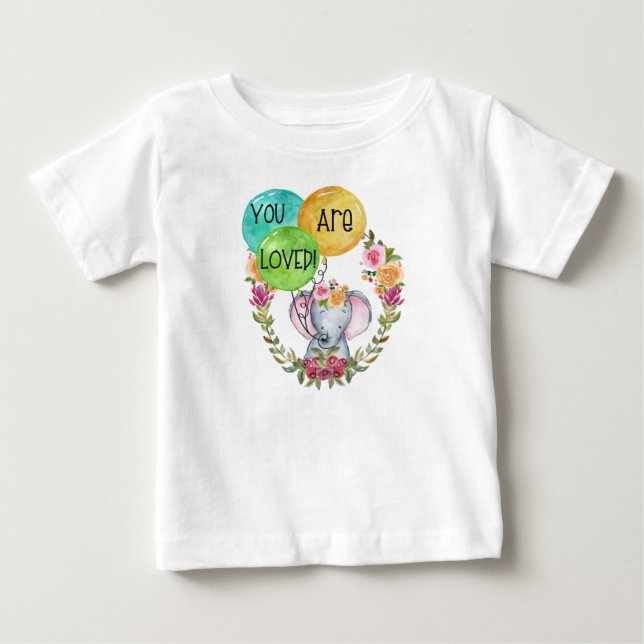 T-shirt Pour Bébé Eléphants de bébé (Devant)