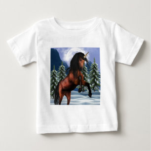 T-shirt Pour Bébé Élevage du T-shirt de bébé de licorne de châta
