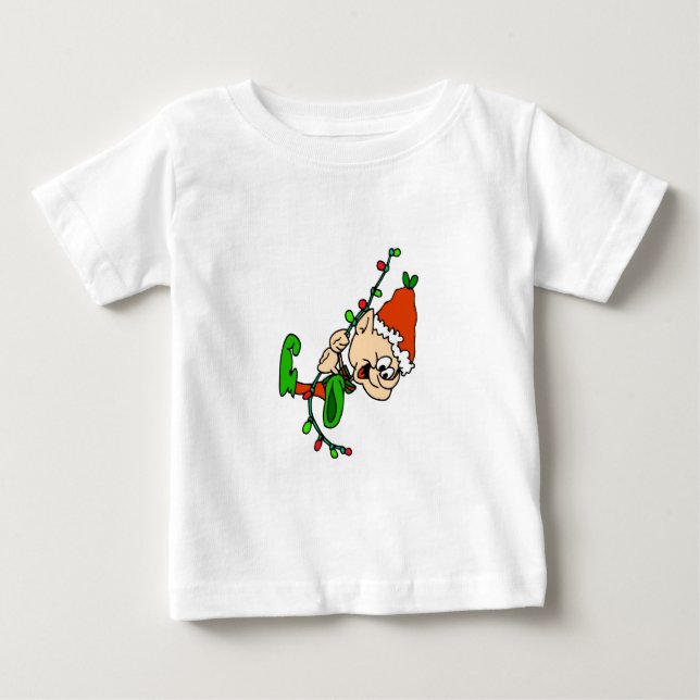 T-shirt Pour Bébé Elf Christmas Toddler Long Sleave Shirt (Devant)