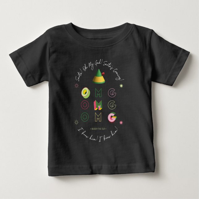 T-shirt Pour Bébé Elf the Movie | PÈRE NOËL OMG (Devant)