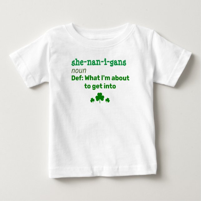 T-shirt Pour Bébé elle-nan-i-gan Saint Patrick's (Devant)