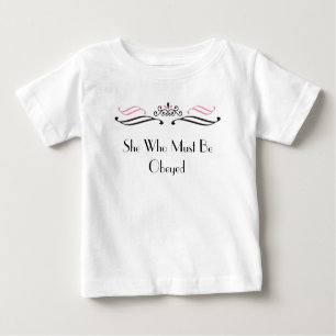 T-shirt Pour Bébé Elle Qui Doit Être Obéi Tiara Crown Shirt