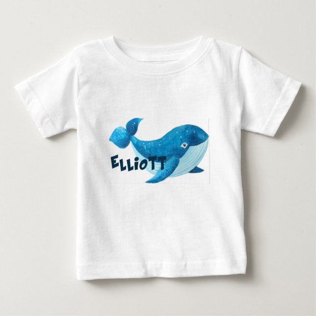 T-shirt Pour Bébé Elliott Whale (Devant)