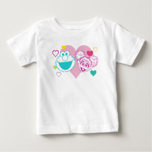 T-shirt Pour Bébé Elmo & Abby Cadabby Valentine Hearts Motif