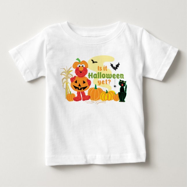 T-shirt Pour Bébé Elmo | Est-ce encore Halloween ? (Devant)