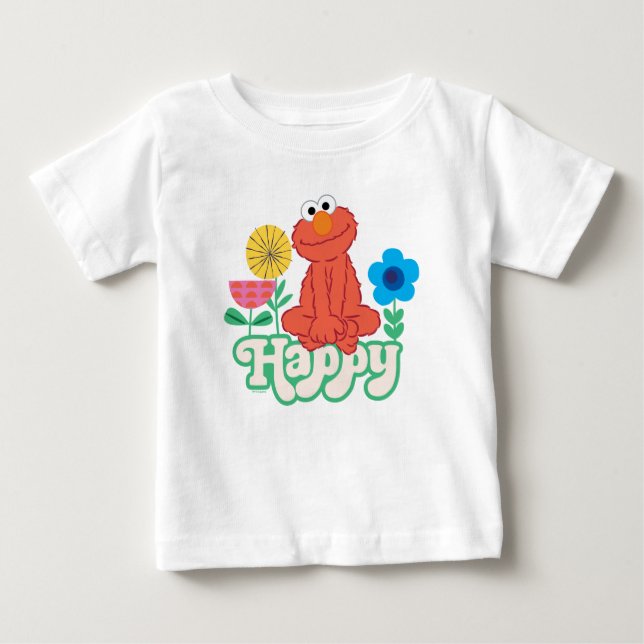 T-shirt Pour Bébé Elmo Happy ! (Devant)