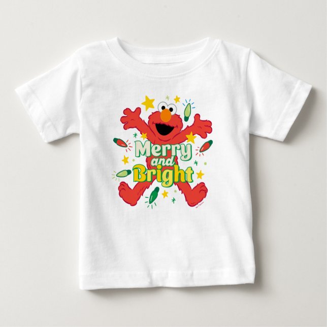 T-shirt Pour Bébé Elmo | Joyeux et lumineux (Devant)