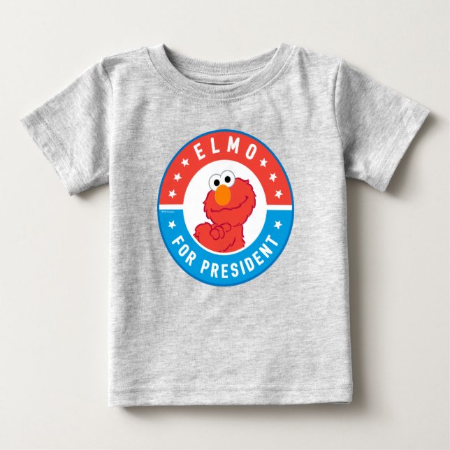 T-shirt Pour Bébé Elmo pour l'insigne du président (Devant)