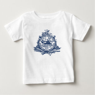 T-shirt Pour Bébé Emblème de Charleston, T-shirt bébé de Caroline du