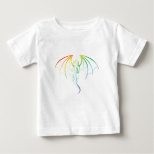 T-shirt Pour Bébé Emblème de dragon mythique arc-en-ciel cool