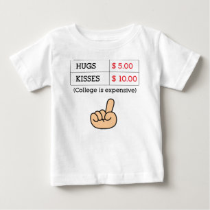 T-shirt Pour Bébé Embrasse 5 dollars chacun, baisers pour une combin
