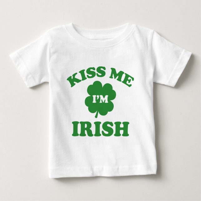 T-shirt Pour Bébé Embrasse-moi Je suis irlandais (Devant)