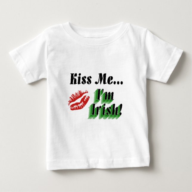 T-shirt Pour Bébé Embrasse-moi Je suis irlandais (Devant)