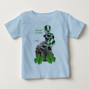 T-shirt Pour Bébé Embrasse-moi je suis irlandais, méercat