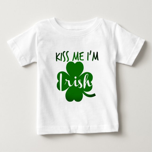 T-shirt Pour Bébé embrassez-moi l'Irlandais im (Devant)