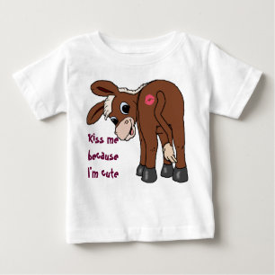 T-shirt Pour Bébé Embrassez-moi puisque je suis mignon