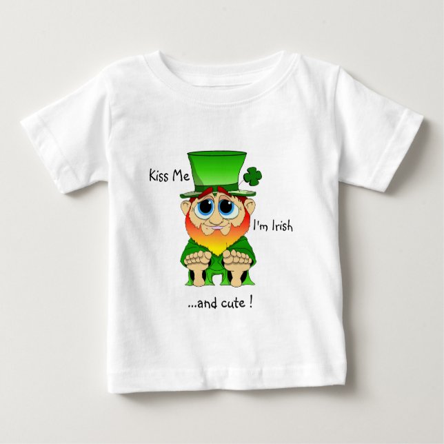 T-shirt Pour Bébé Embrassez-moi que je suis cajolerie mignonne de (Devant)