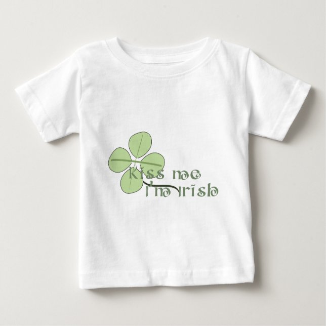 T-shirt Pour Bébé Embrassez-moi que je suis irlandais (Devant)